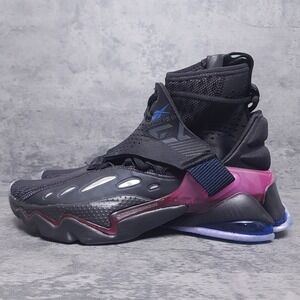REEBOK DMX Elusion 001 FT High Top Basketball Shoes Mens 7 Black Purple EF3612‎